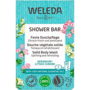 WELEDA feste Duschpflege Geranium+Litsea Cubeba